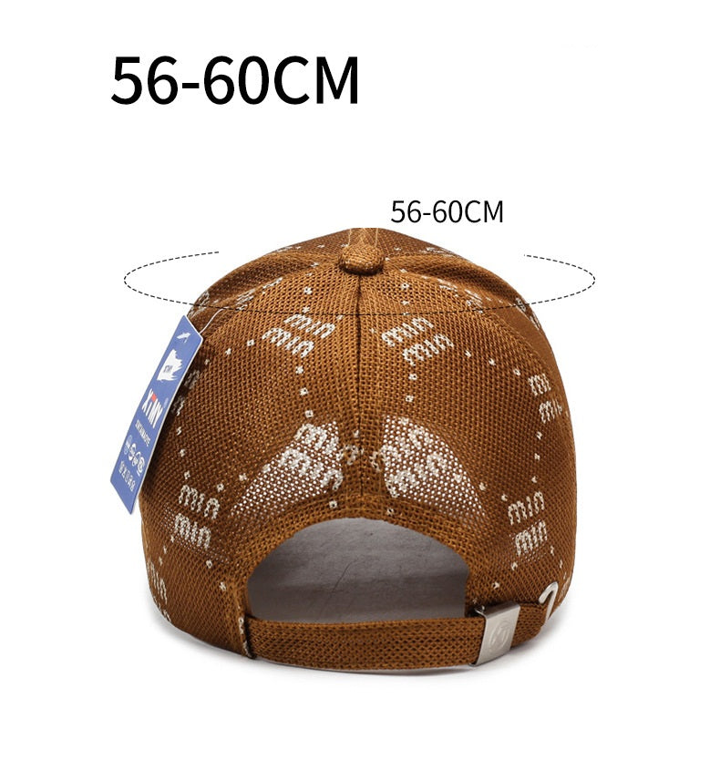 # Summer Mesh Baseball Cap with Embroidered Letters