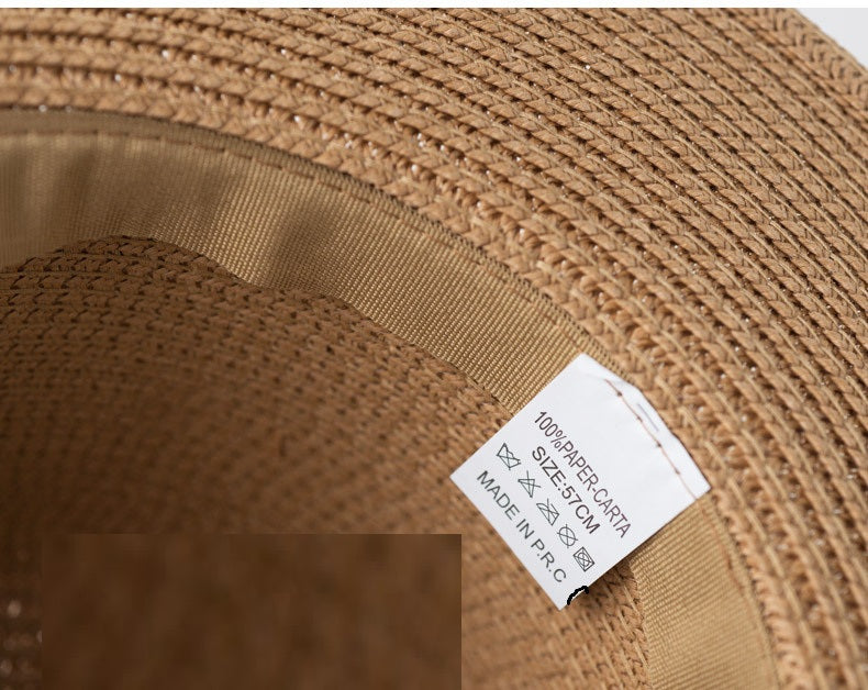 # Men's Simple Panama Hat Summer Sun Protection Sunshade Hat