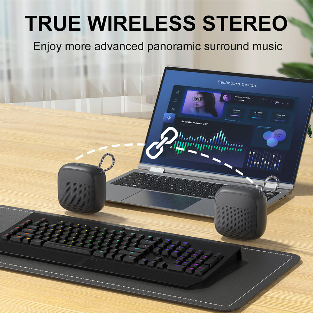 Portable Bluetooth Speaker with High-Fidelity Bass and Lyrics Display