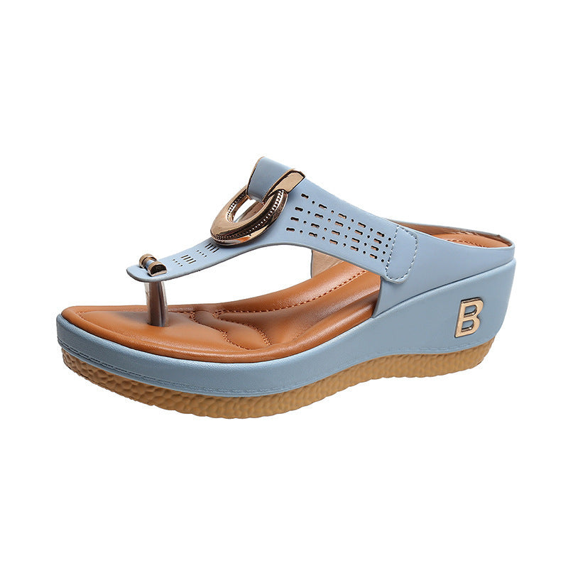 # Summer Women's Flip-Flop Wedge Sandals