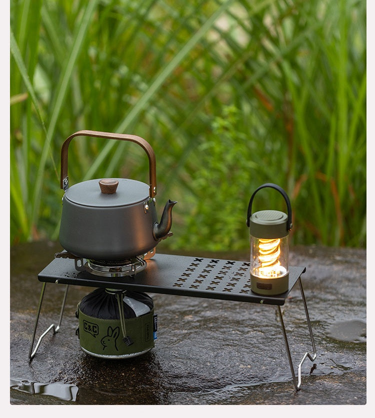 # Portable Outdoor Stove and Folding Combination Table