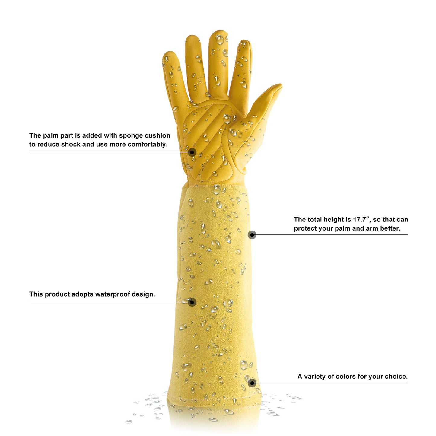 # Long-Sleeve, Puncture-Proof Gardening Gloves