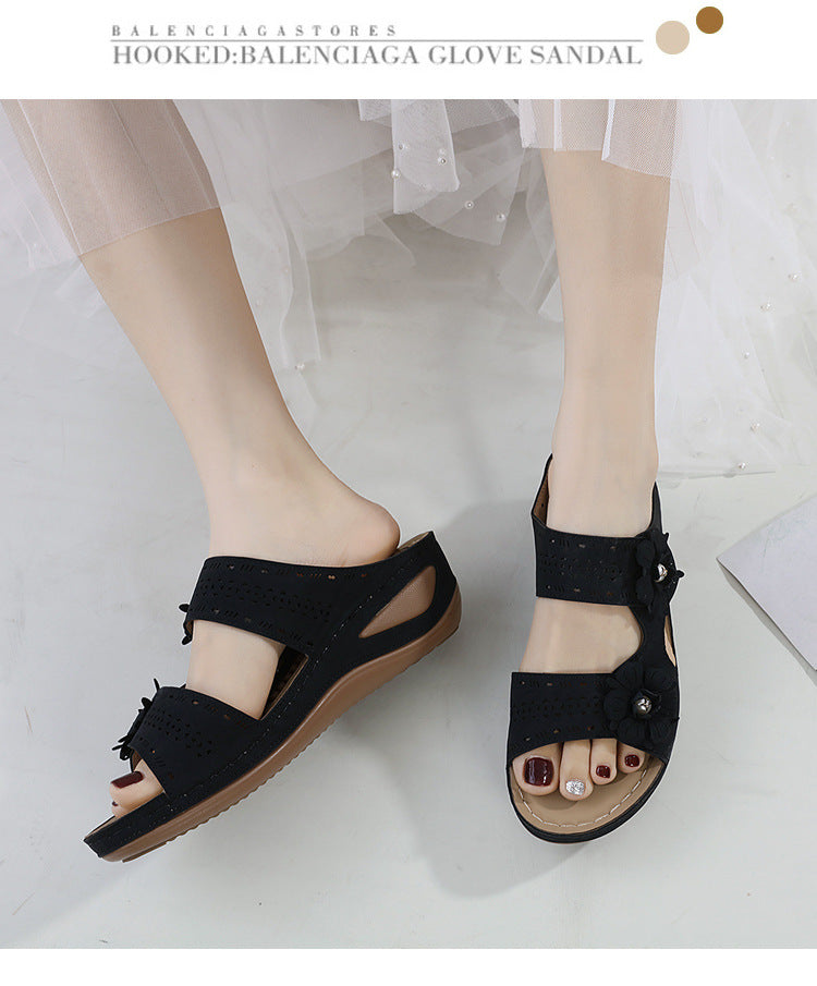 # Women's Plus Size Wedge Heel Casual Slippers