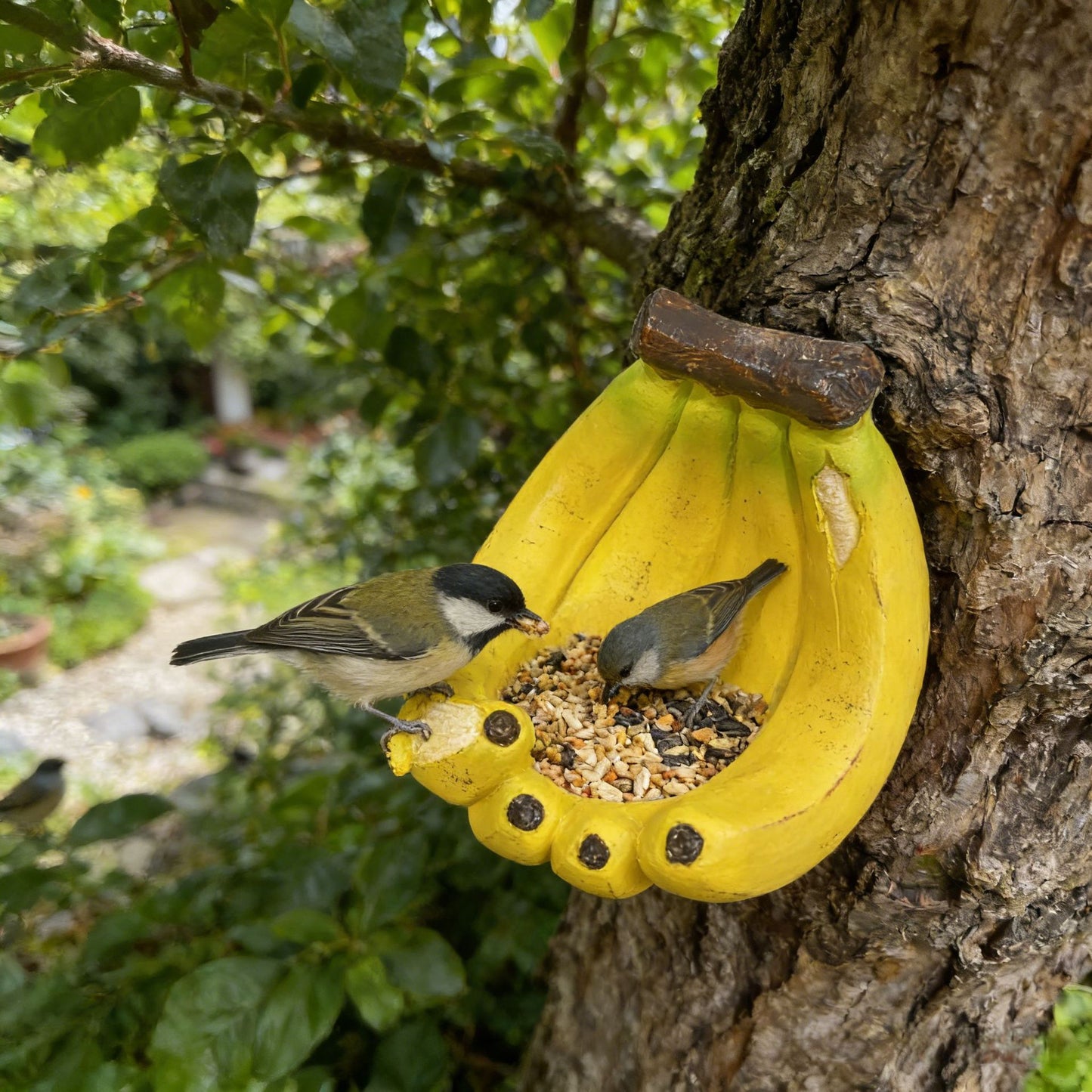 # Banana-Shaped Resin Bird Feeder Ornament