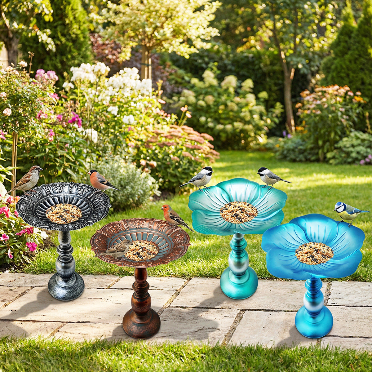 # Wrought Iron Hanging Balanced Bird Feeder