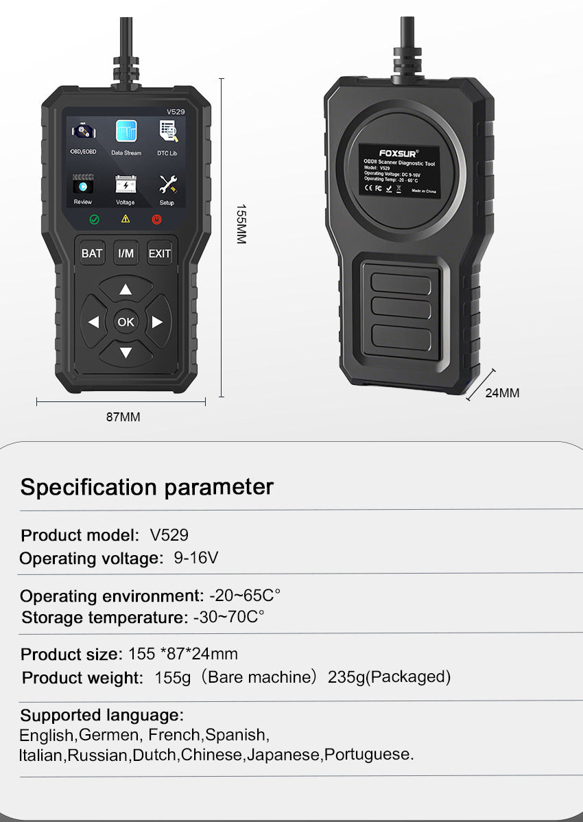 Car OBD2 Fault Diagnostic Tool