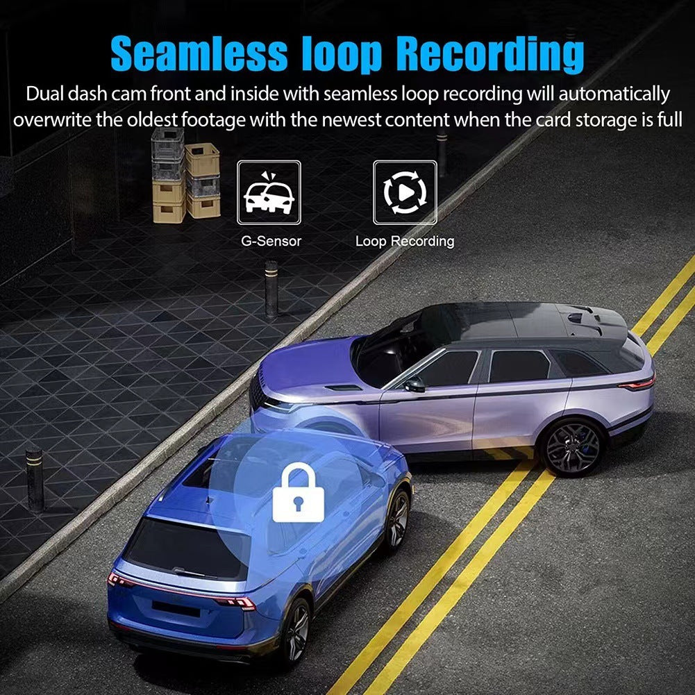 # 2-inch Screen Three-Channel HD Dash Cam