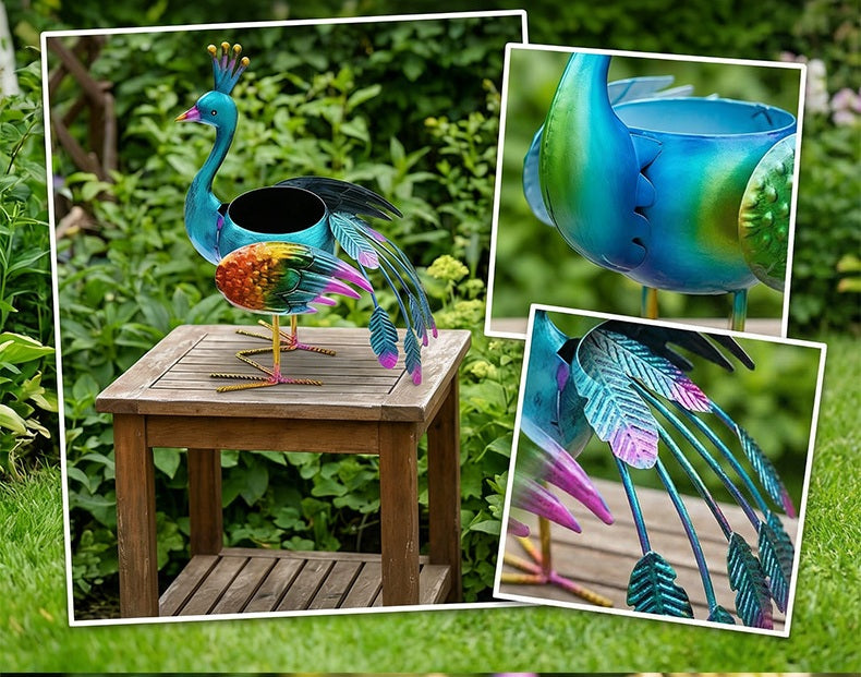 # Wrought Iron Peacock Floor Decoration