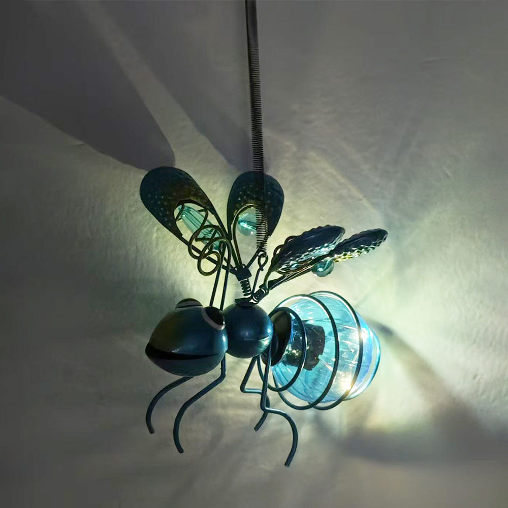 Solar-Powered Simulated Insect Garden Hanging Light