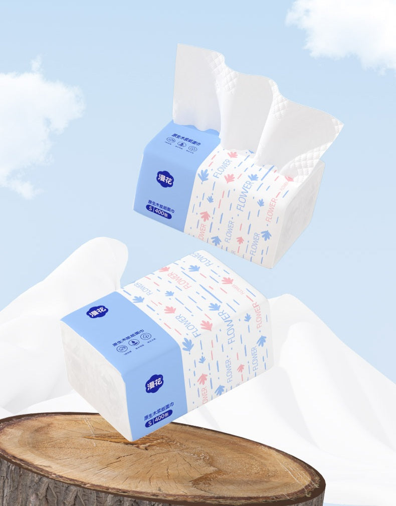 400 Sheets 5-Ply Thickened Virgin Wood Pulp Facial Tissue
