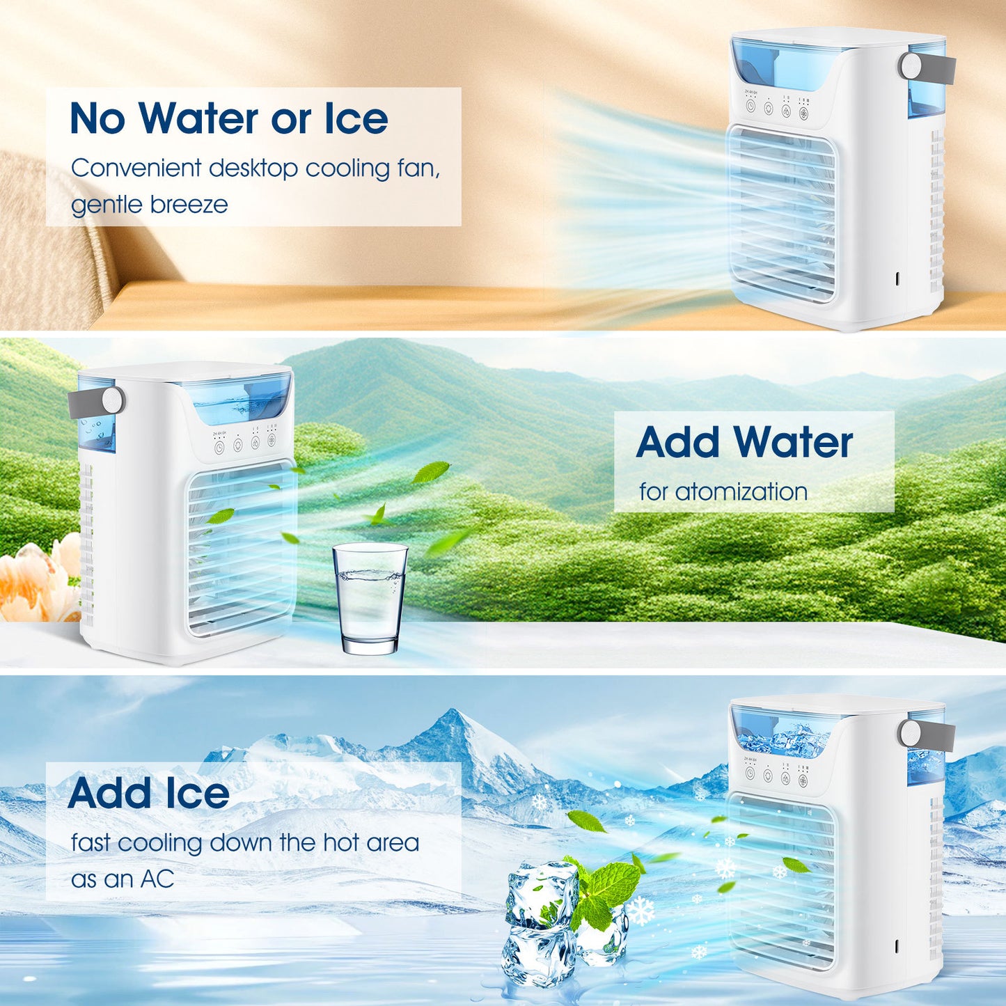 # Mini Desktop Air Cooler with Humidifier
