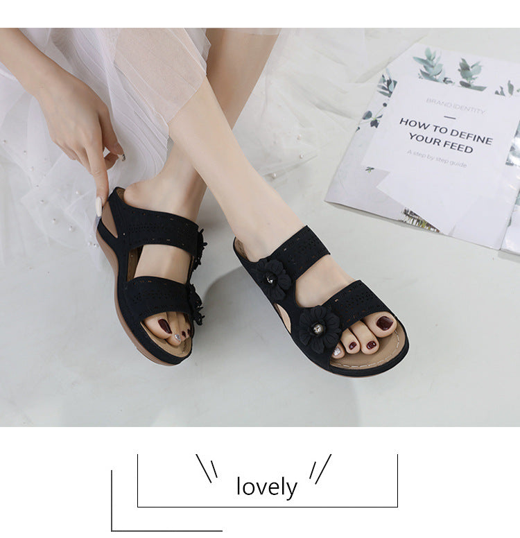 # Women's Plus Size Wedge Heel Casual Slippers