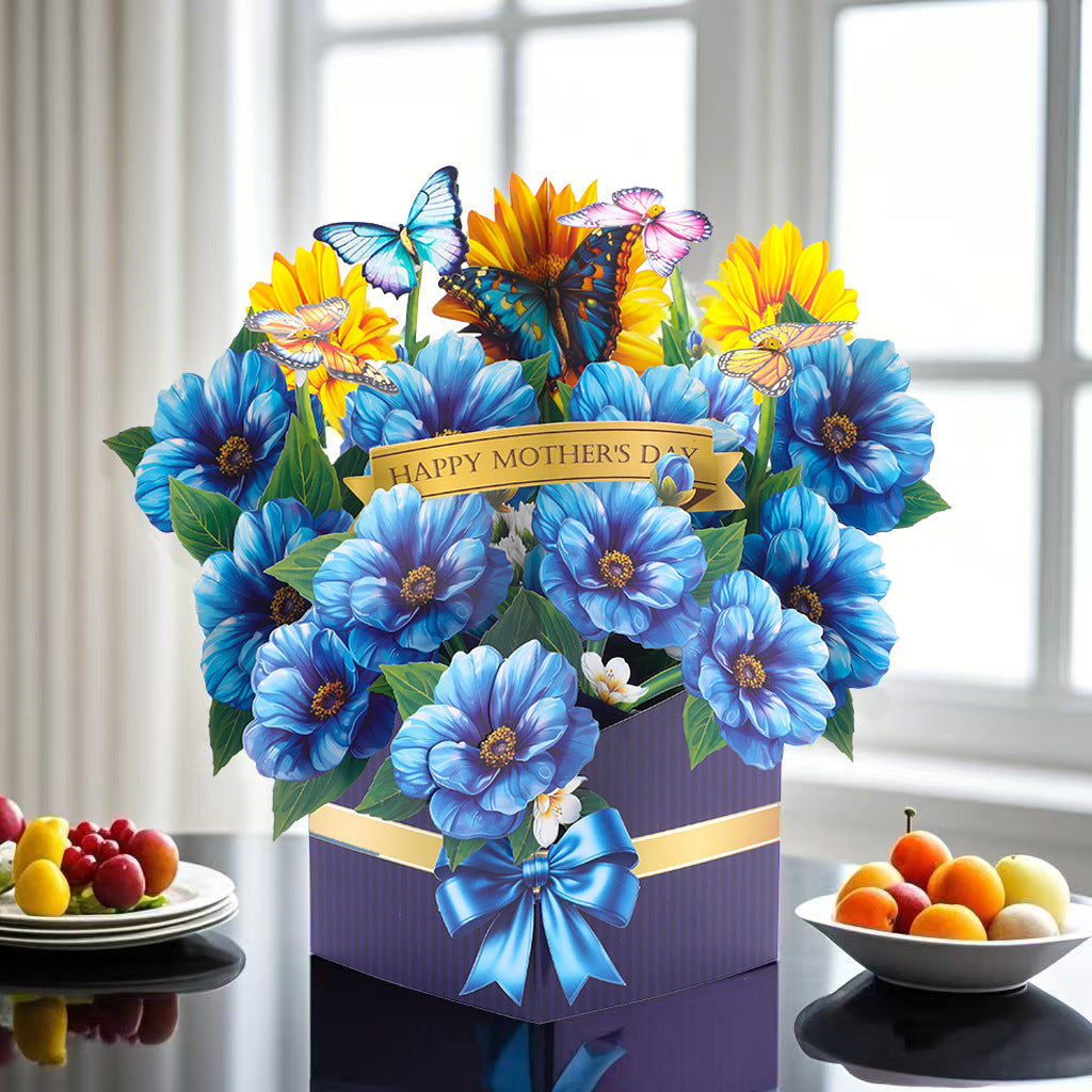 # 3D Pop-Up Flower Bouquet/Creative Greeting Card Ornament