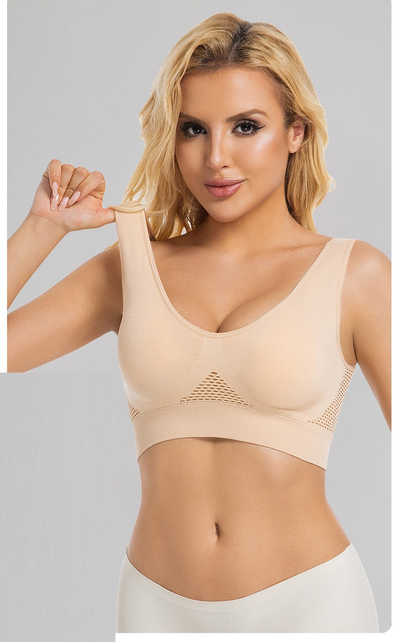 Mesh-lined Breathable Sports Bra