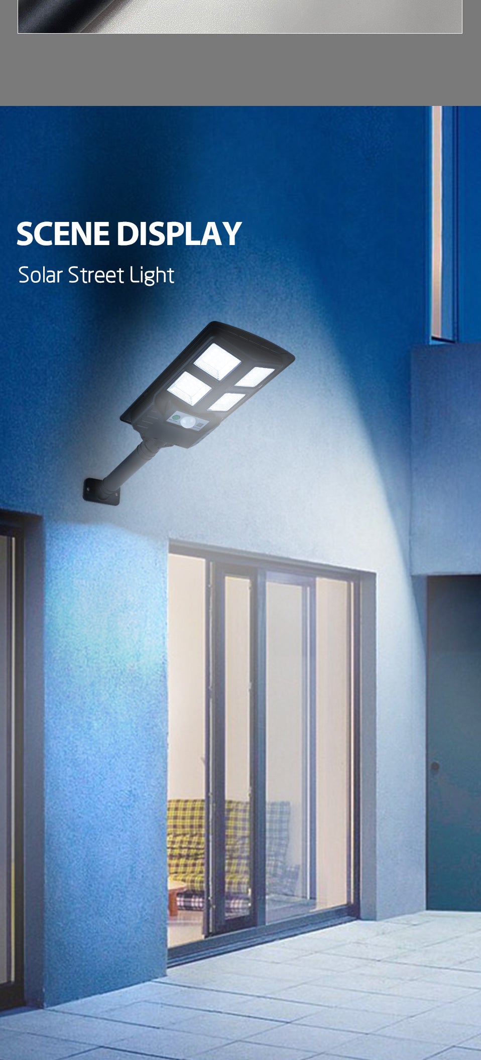 # 100W Solar Outdoor Sensor Garden Wall Light