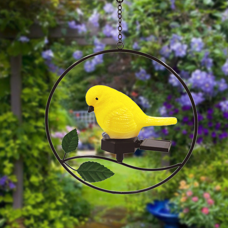 Solar-Powered Wrought Iron Hanging Garden Light