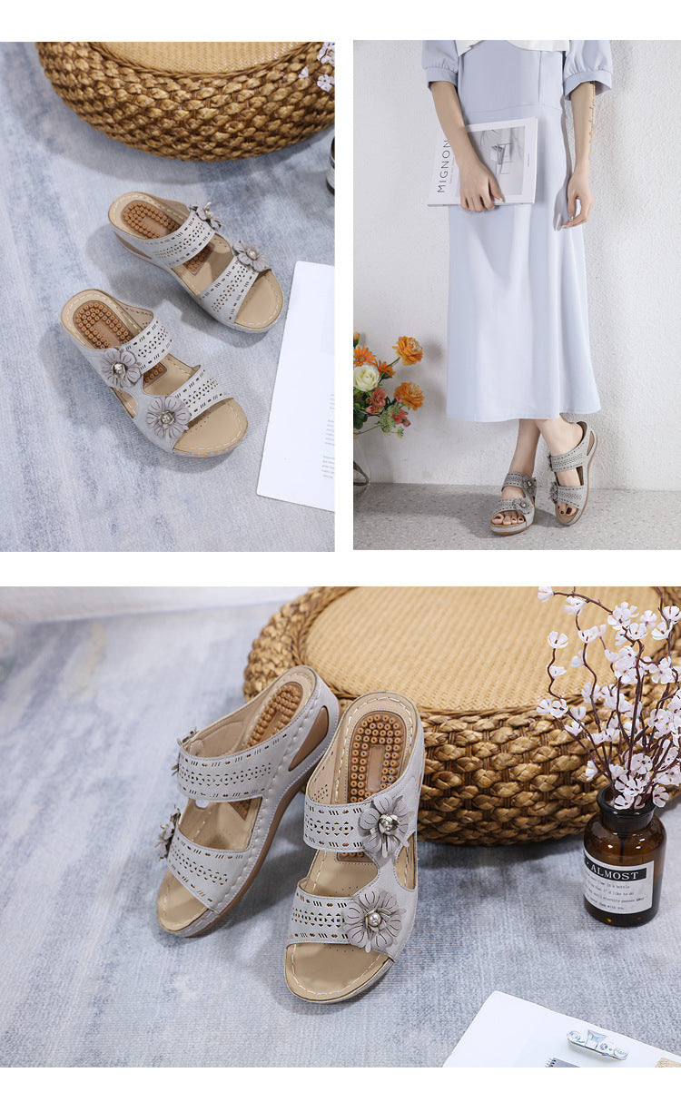 # Women's Plus Size Wedge Heel Casual Slippers