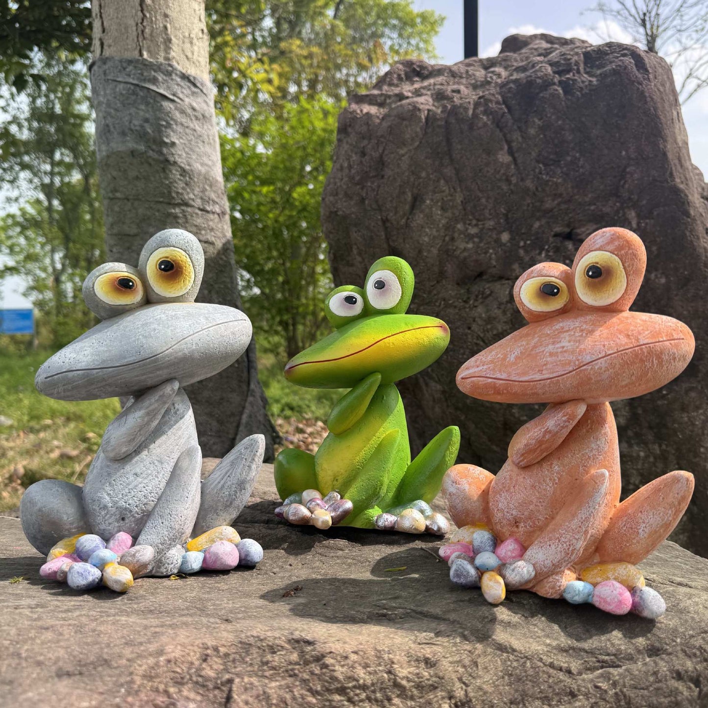 Resin Crooked-Mouth Frog Creative Decorative Ornament
