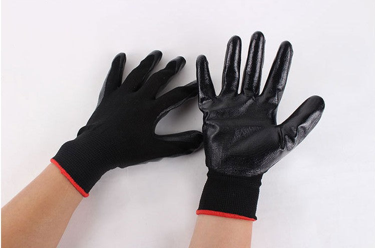 13-needle Nitrile Dipping Safety Gloves