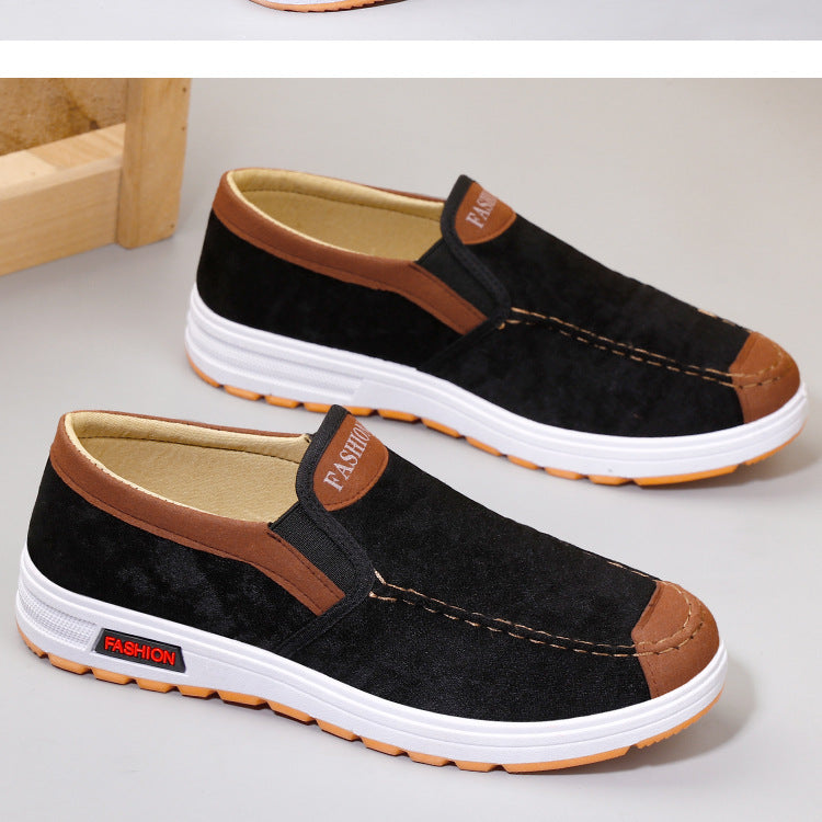 Men's Slip-on Casual Canvas Shoes with Rubber Sole