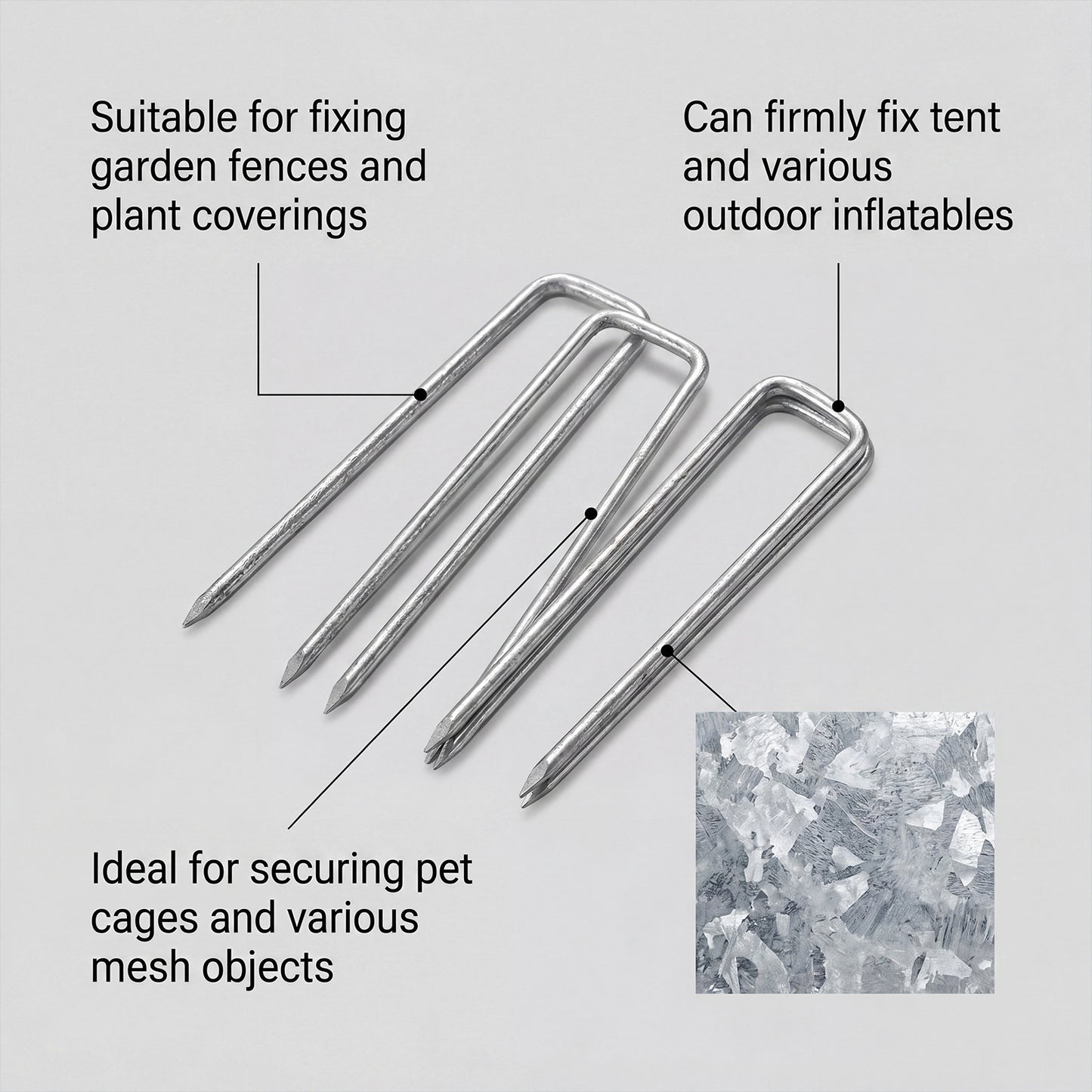 # Outdoor Multi-Purpose Galvanized Steel Landscape Pegs