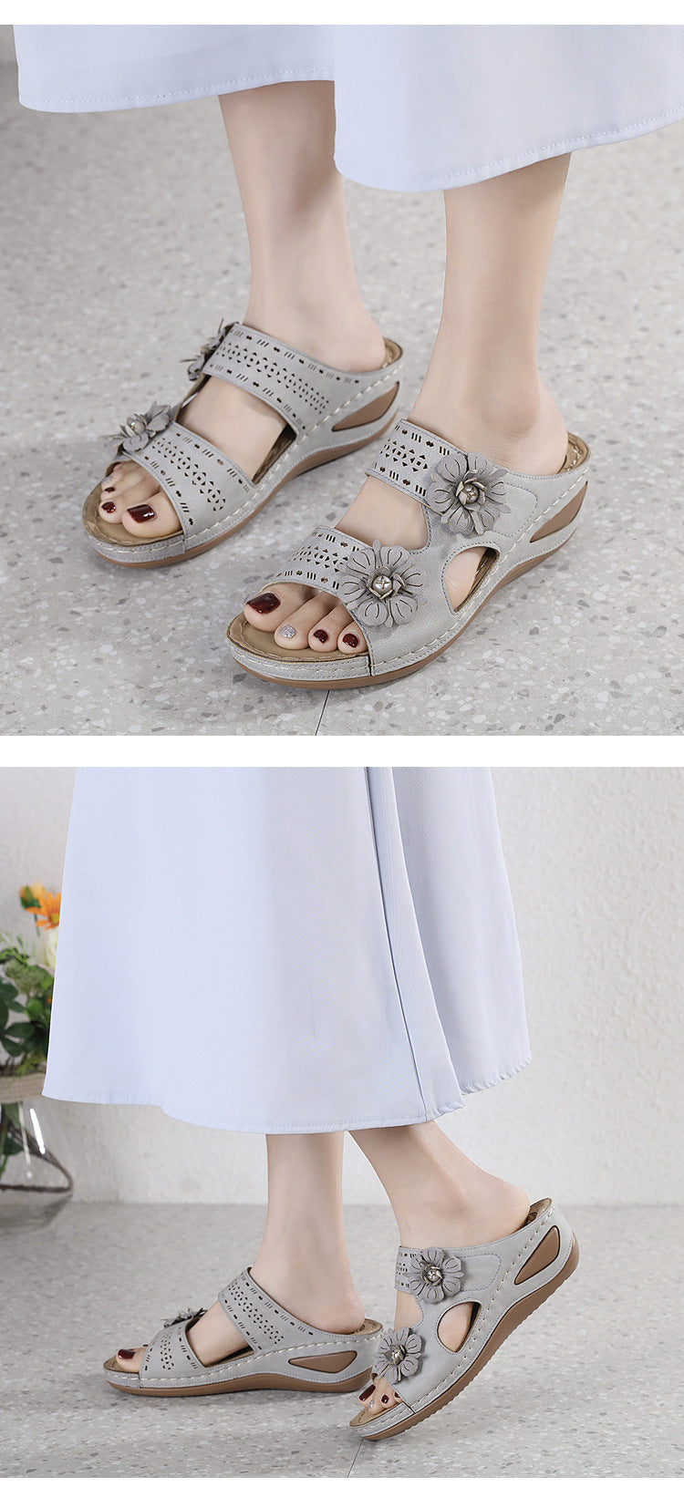 # Women's Plus Size Wedge Heel Casual Slippers