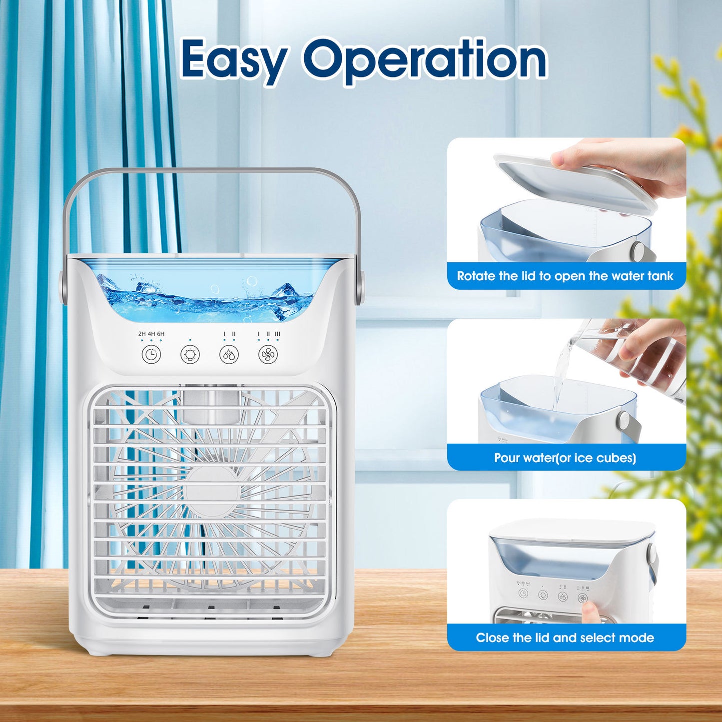 # Mini Desktop Air Cooler with Humidifier