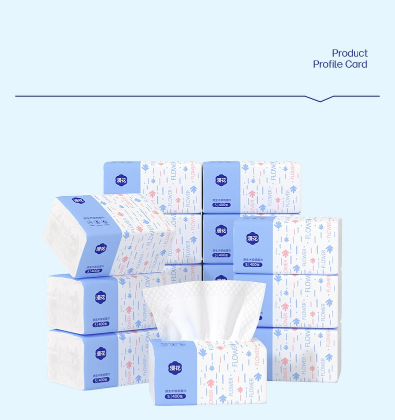 400 Sheets 5-Ply Thickened Virgin Wood Pulp Facial Tissue