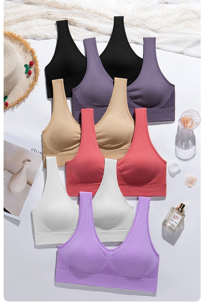 Mesh-lined Breathable Sports Bra