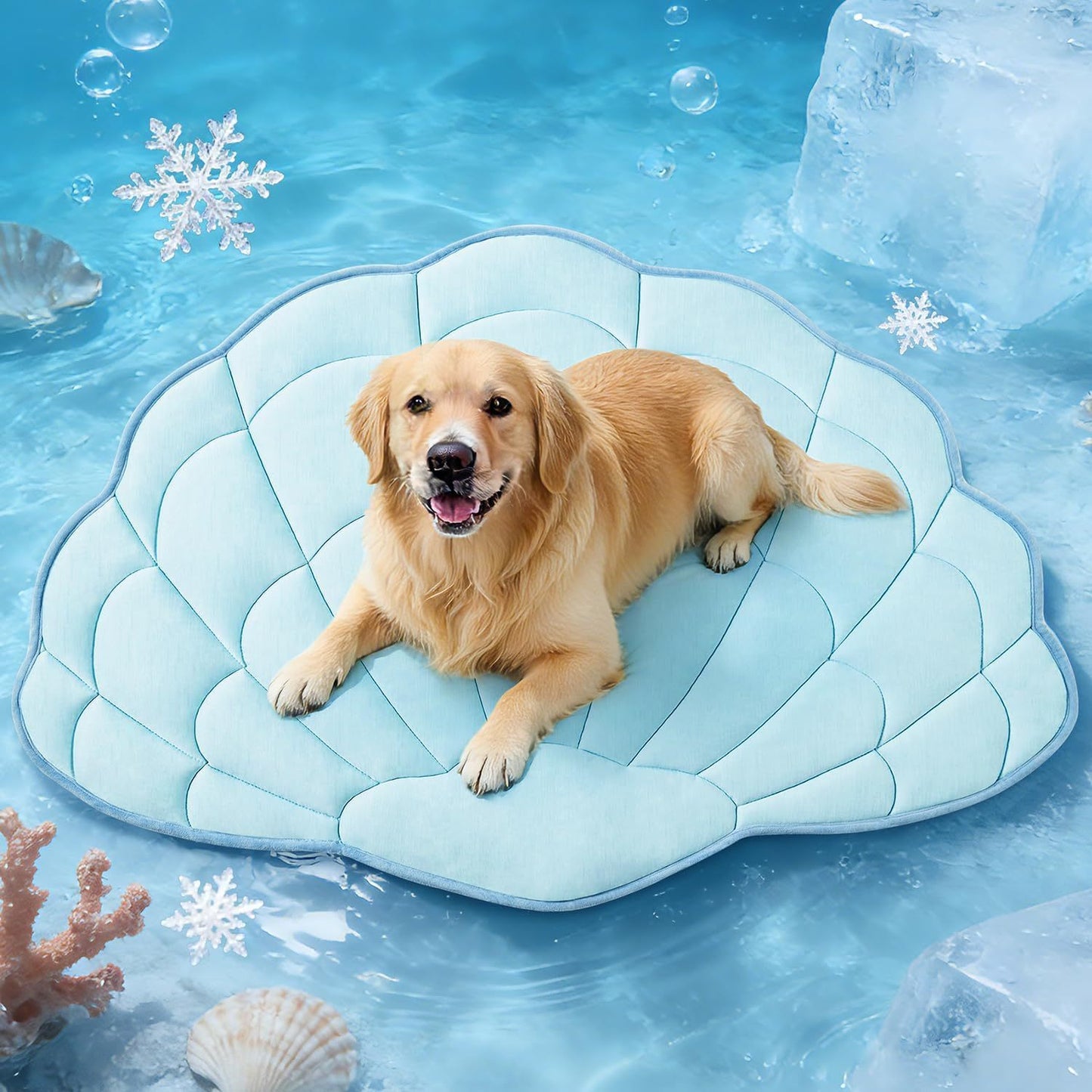# Shell-Shaped Pet Cooling Mat