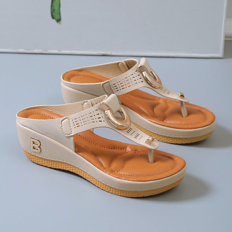 # Summer Women's Flip-Flop Wedge Sandals
