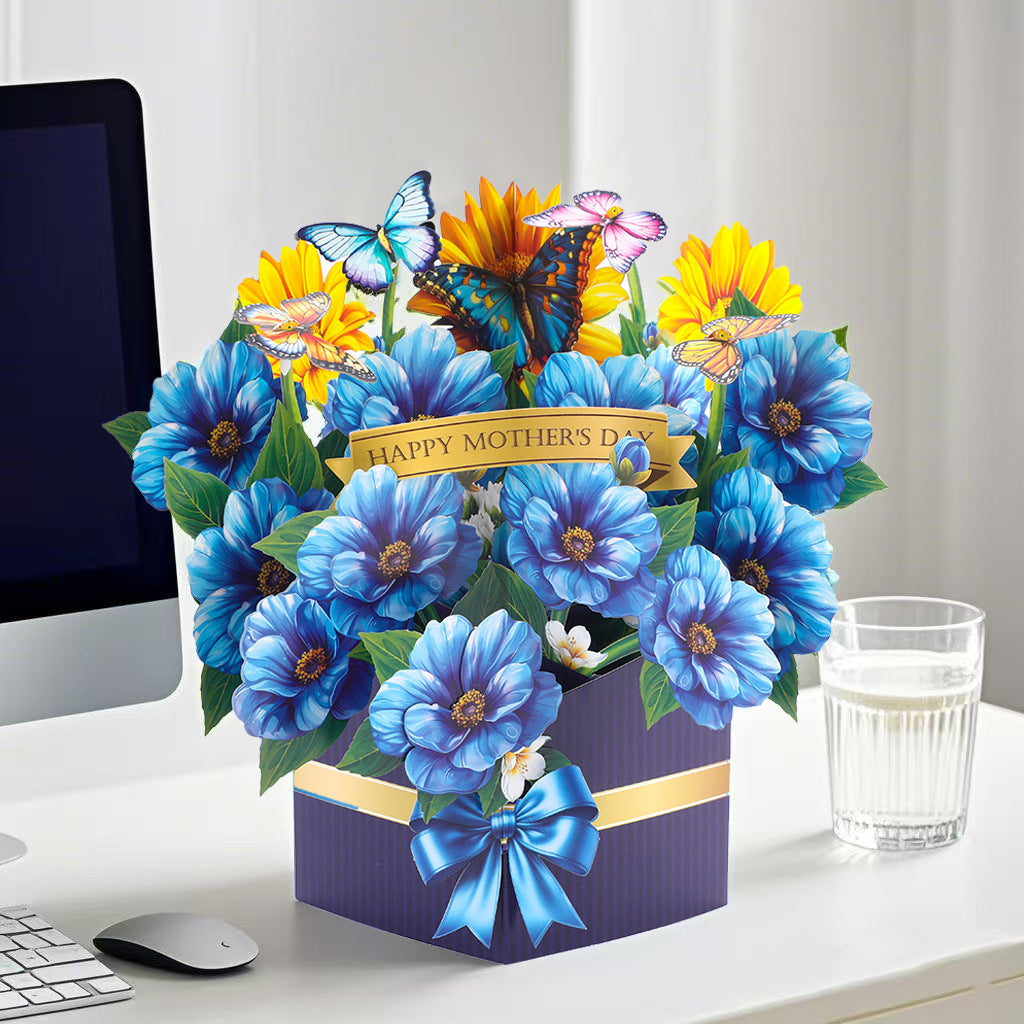 # 3D Pop-Up Flower Bouquet/Creative Greeting Card Ornament