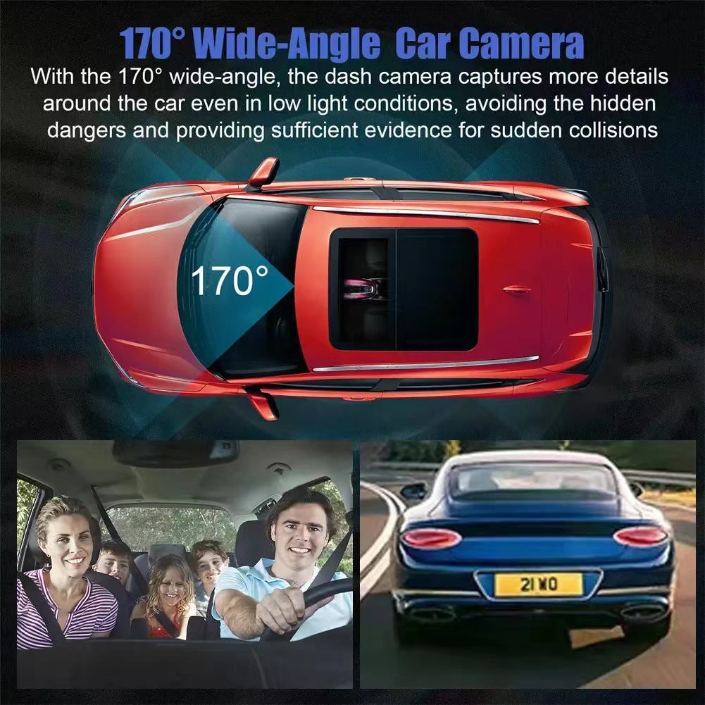 # 2-inch Screen Three-Channel HD Dash Cam