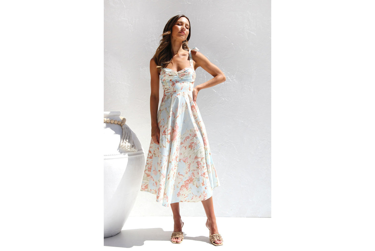 **Slipper Print Midi Dress**