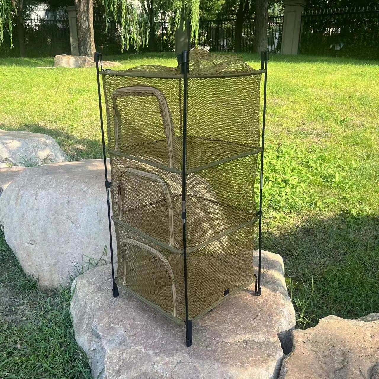 # Outdoor Four-Layer Folding Drying and Storage Basket