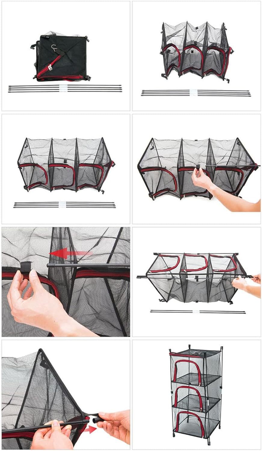 # Outdoor Four-Layer Folding Drying and Storage Basket