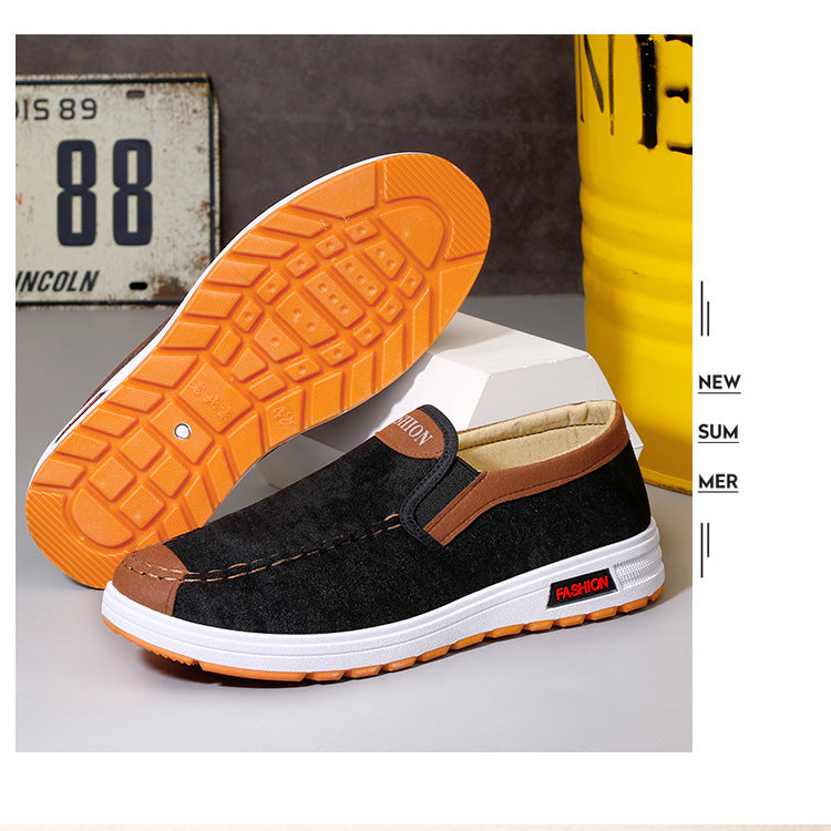 Men's Slip-on Casual Canvas Shoes with Rubber Sole