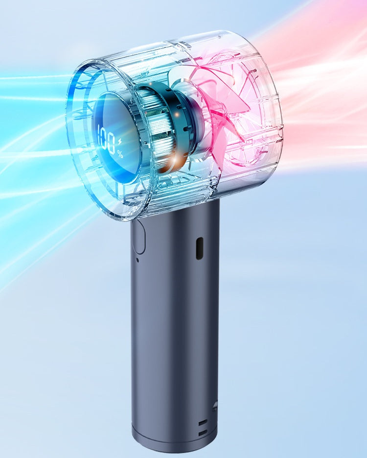 Handheld Digital Display Portable Fan