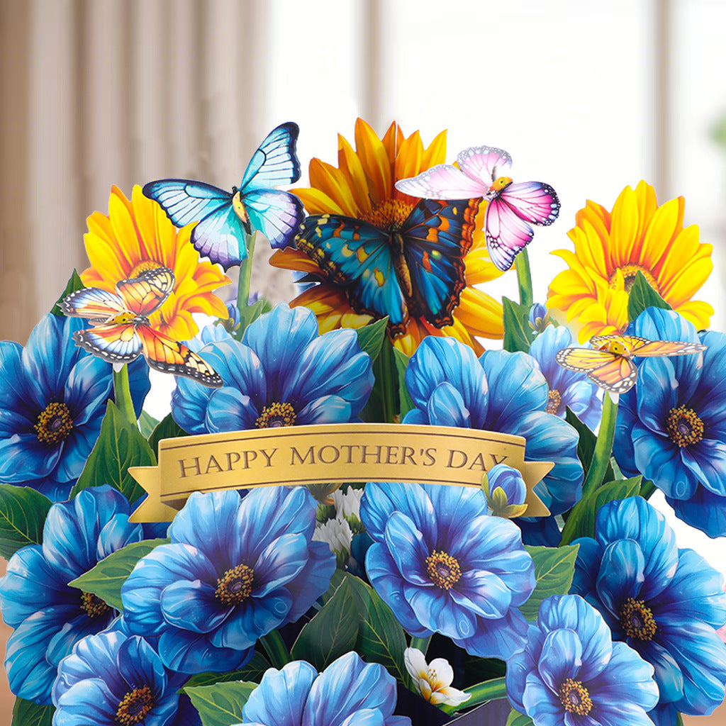 # 3D Pop-Up Flower Bouquet/Creative Greeting Card Ornament