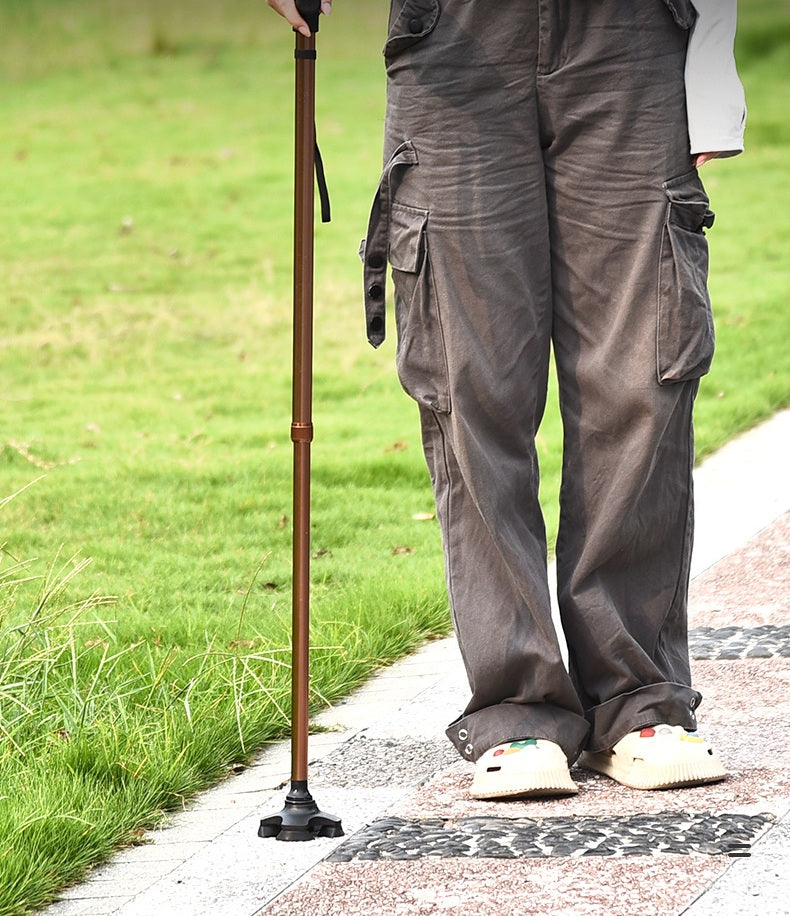 # Aluminum Alloy Telescopic Anti-Slip Four-Legged Walking Stick