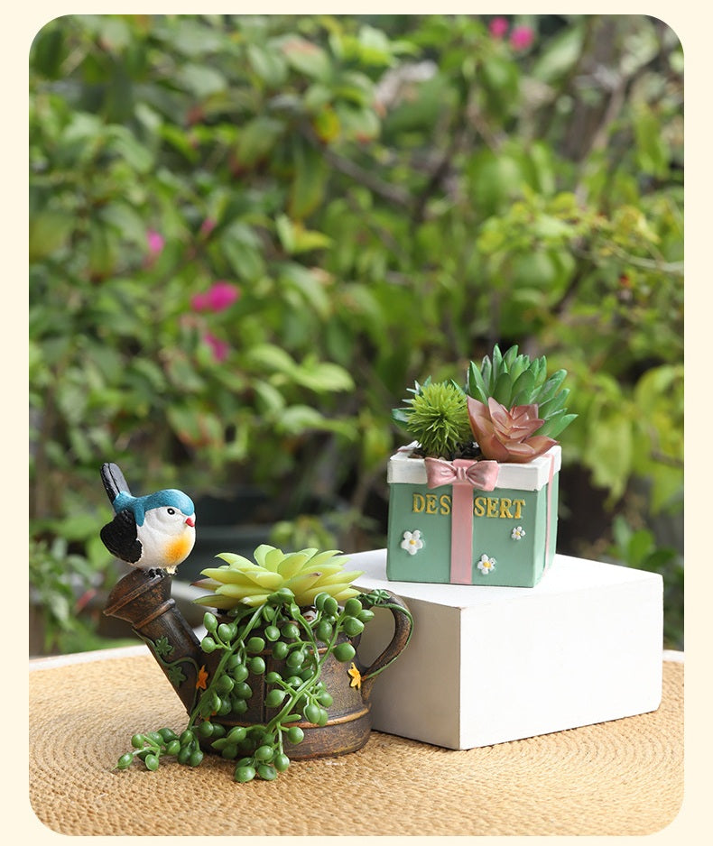 # Retro Country Style Artificial Succulent Bonsai