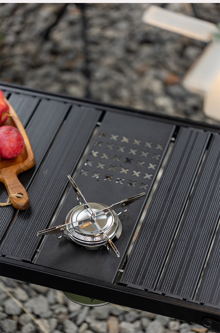 # Portable Outdoor Stove and Folding Combination Table