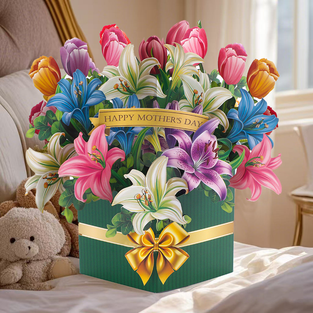 # 3D Pop-Up Flower Bouquet/Creative Greeting Card Ornament