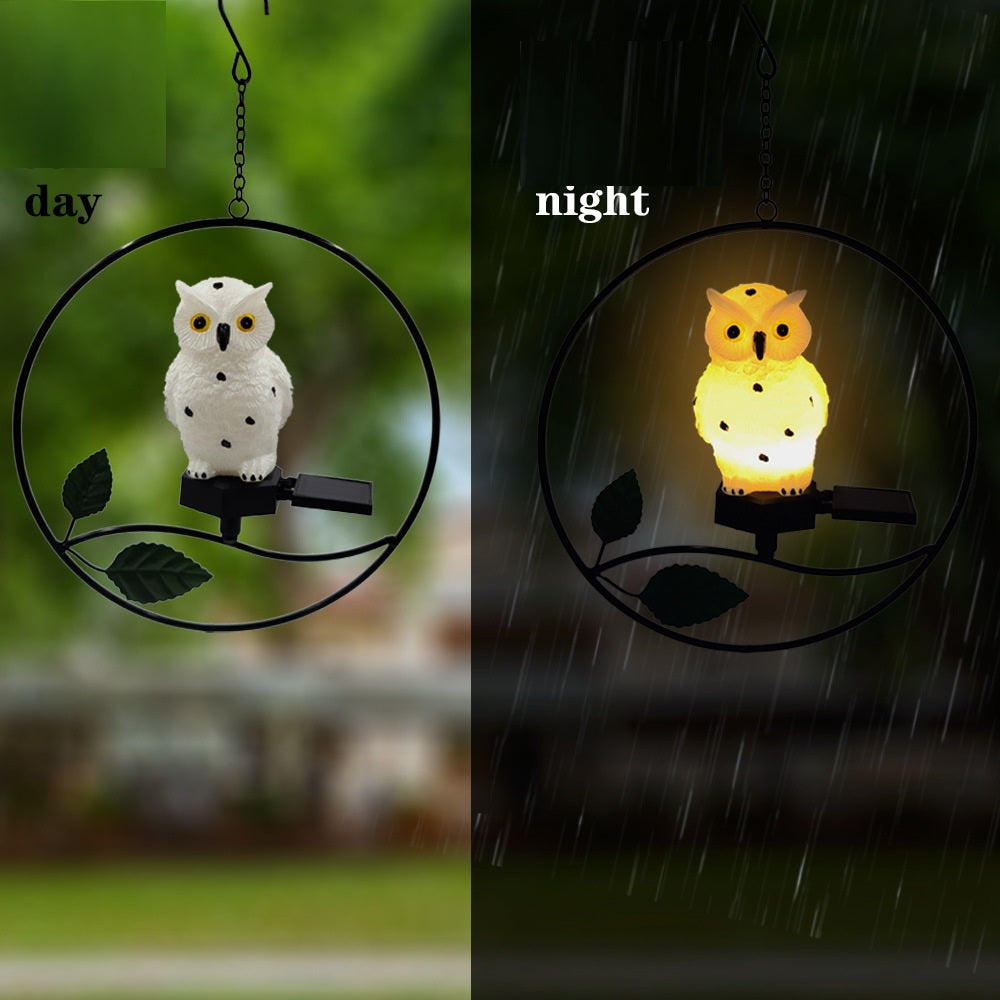 Solar-Powered Wrought Iron Hanging Garden Light