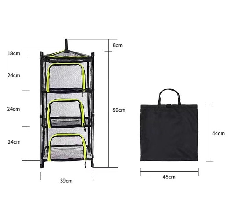 # Outdoor Four-Layer Folding Drying and Storage Basket