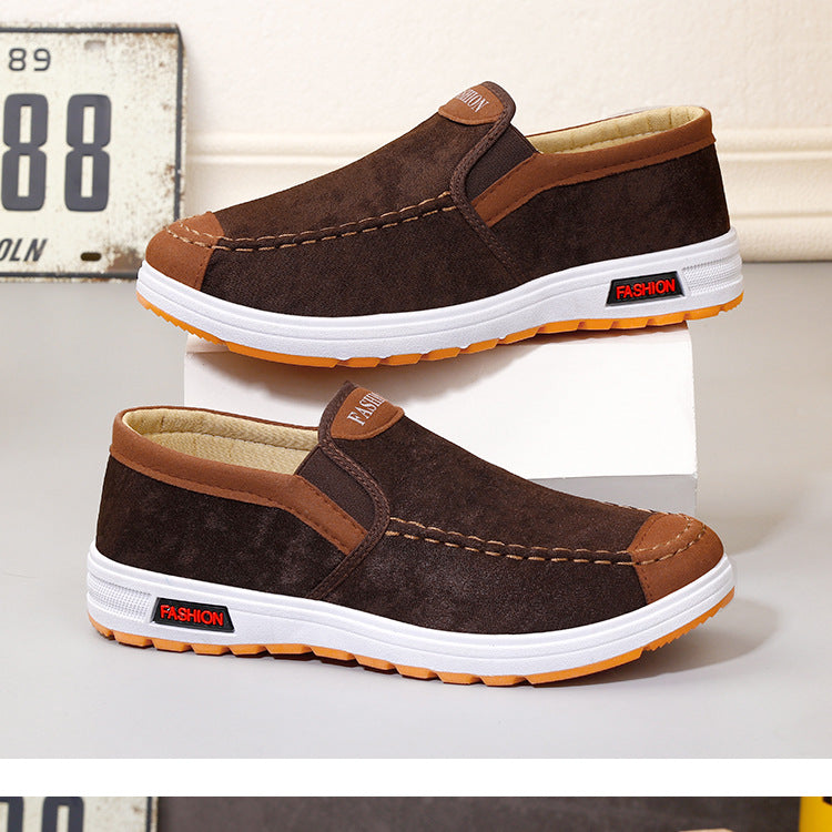 Men's Slip-on Casual Canvas Shoes with Rubber Sole