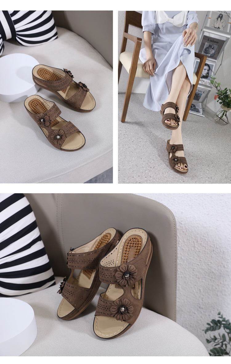 # Women's Plus Size Wedge Heel Casual Slippers