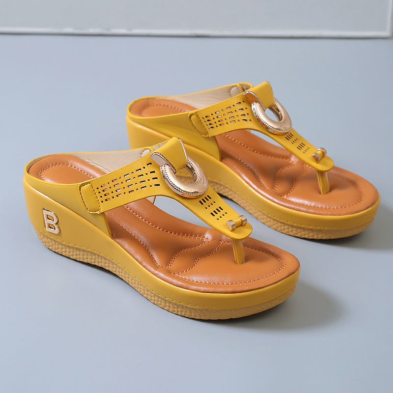 # Summer Women's Flip-Flop Wedge Sandals