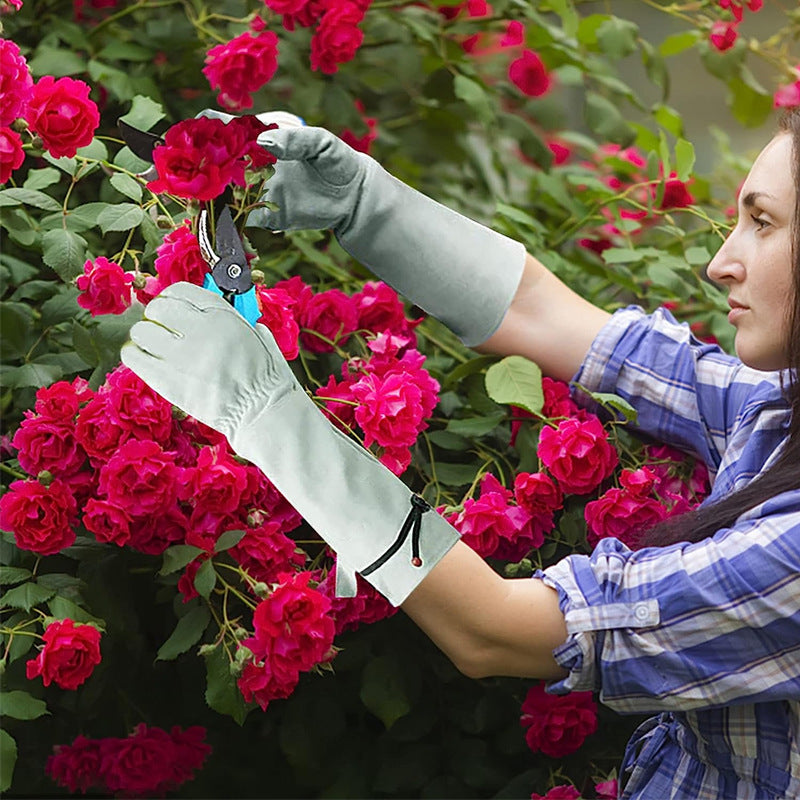 # Leather Long-Cuffed Anti-Stab Gardening Gloves