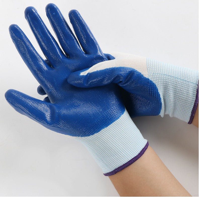 13-needle Nitrile Dipping Safety Gloves